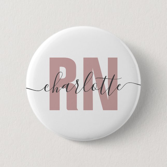 Badge Rond 5 Cm Personalized RN Registered Nurse Graduation Gifts (Devant)