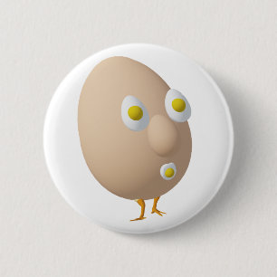 Badge Rond 5 Cm Personnage d'œuf original RG & RA Design mignon
