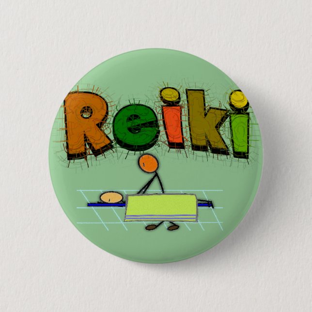 Badge Rond 5 Cm Personnages en allumettes de cadeaux de conception (Devant)