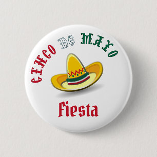 Badge Rond 5 Cm Personnalisable Cinco de Mayo 5 mai Festival