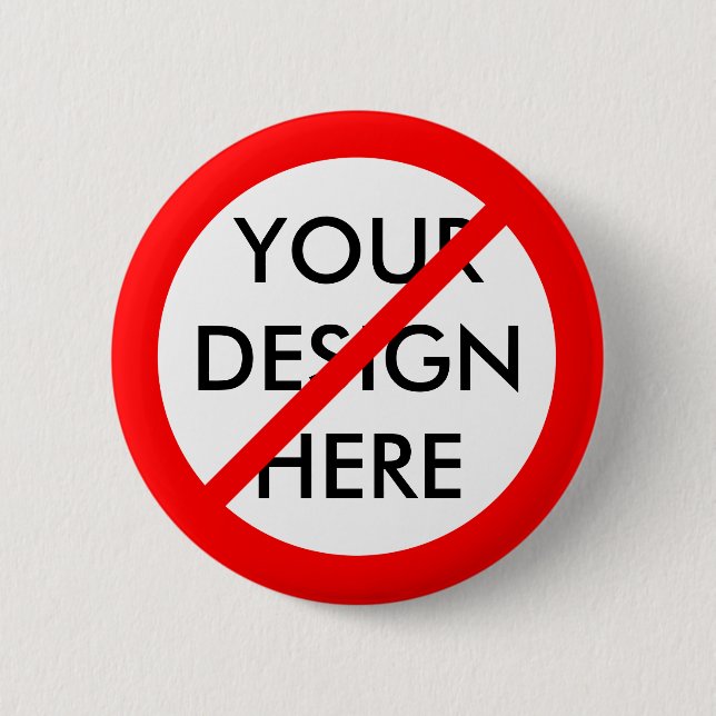 BADGE ROND 5 CM PERSONNALISABLE "NON " (Devant)