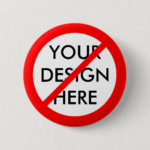 BADGE ROND 5 CM PERSONNALISABLE "NON "