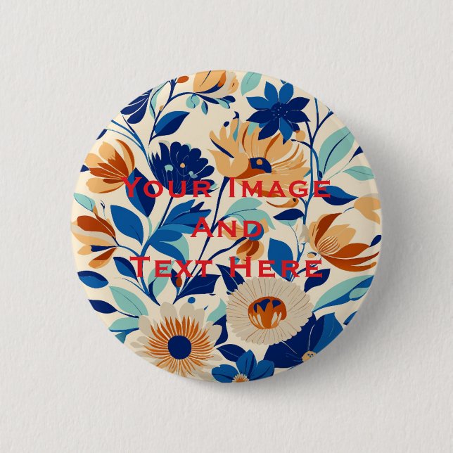 Badge Rond 5 Cm Personnalisation de votre image et de votre texte  (Devant)