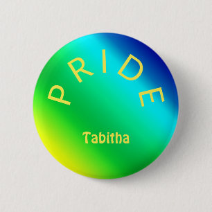 Badge Rond 5 Cm Personnalisé PRIDE Rainbow Multicolore