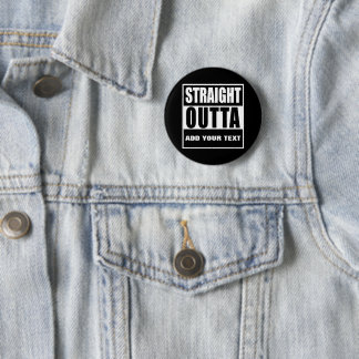 Badge Rond 5 Cm Personnalisé TOUT DROIT SORTI