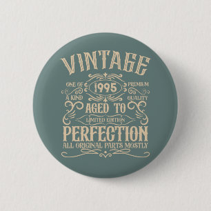 Badge Rond 5 Cm Personnalisé Trente vintage 30e anniversaire