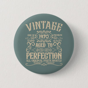 Badge Rond 5 Cm Personnalisé vintage anniversaire whiskey étiquett