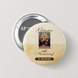 Badge Rond 5 Cm Personnaliser, 10e anniversaire d'ordination Anges