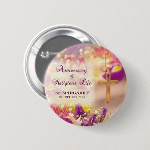 Badge Rond 5 Cm Personnaliser, Anniversaire vie religieuse, Nun