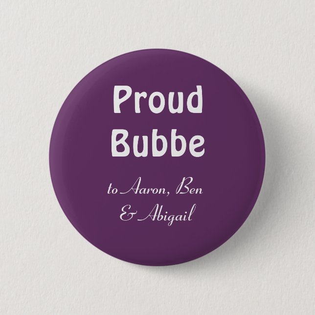 Badge Rond 5 Cm Personnaliser !  Bubbe fier (Devant)