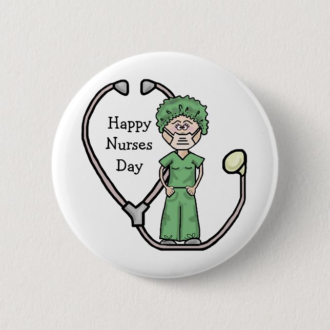 Badge Rond 5 Cm Personnaliser chirurgicale femelle de bouton (Devant)