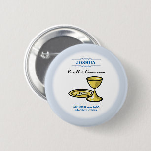 Badge Rond 5 Cm Personnaliser, Première communion Corps et Sang