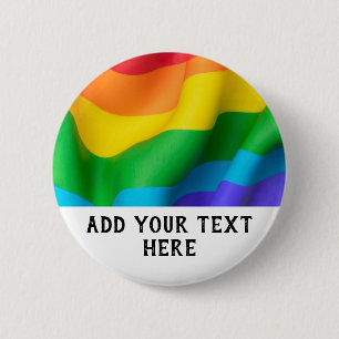 Badge Rond 5 Cm Personnaliser Rainbow LGBT Pride