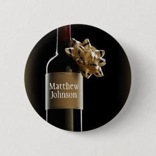 Badge Rond 5 Cm Personnalisez la bouteille de vin avec Bow Boss Da