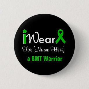 Badge Rond 5 Cm Personnalisez la greffe verte de moelle de ruban