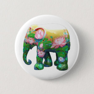Badge Rond 5 Cm Personnalisez les fleurs animales de l'Afrique de 