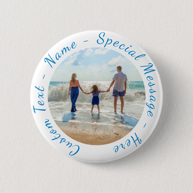 Badge Rond 5 Cm Personnalisez votre bouton photo avec du texte per (Devant)