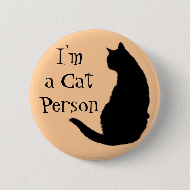 Badge Rond 5 Cm Personne du chat (Devant)