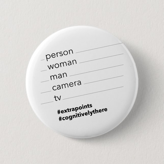 Badge Rond 5 Cm personne femme homme caméra tv (Devant)