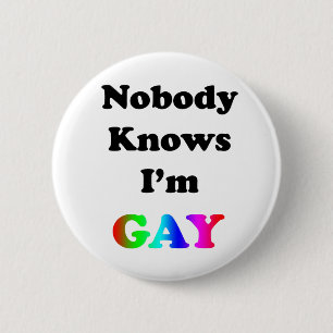 Badge Rond 5 Cm Personne ne sait que je suis gai