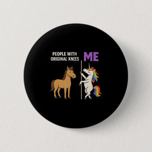 Badge Rond 5 Cm Personnes Avec Les Genoux D'Origine Et Moi Unicorn