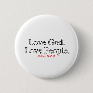 Badge Rond 5 Cm Personnes d'amour de Dieu d'amour