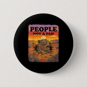 Badge Rond 5 Cm Personnes de daman de roche grincheux Pas un grand