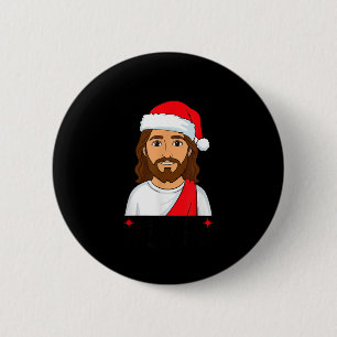 Badge Rond 5 Cm Personnes nées en décembre Jésus Noël Chrétien
