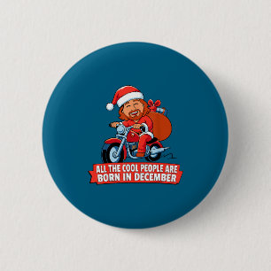 Badge Rond 5 Cm Personnes nées en décembre Jésus Noël Chrétien