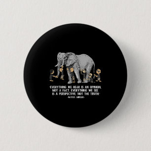 Badge Rond 5 Cm Perspective Citation Marcus Aurelius Elephant Illu