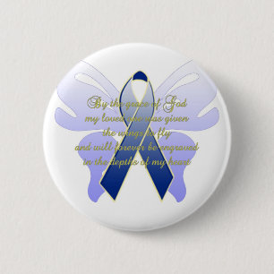 BADGE ROND 5 CM PERTE DE CANCER DU COLON