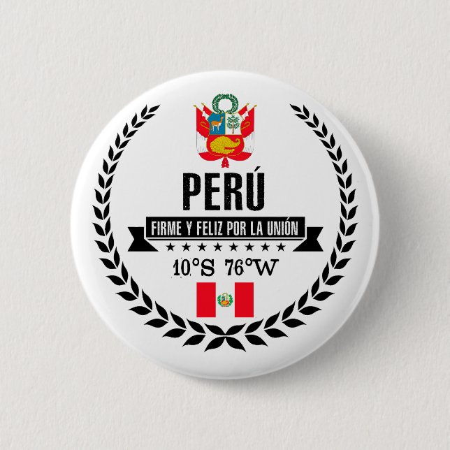 Badge Rond 5 Cm Peru (Devant)