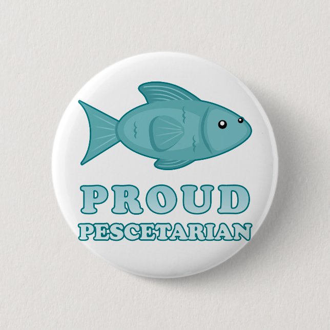 Badge Rond 5 Cm Pescetarian fier (Devant)