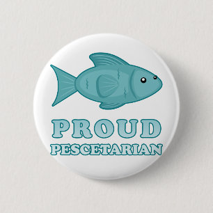 Badge Rond 5 Cm Pescetarian fier