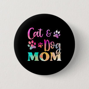 Badge Rond 5 Cm Pet Chat Chien Maman Chemise Pour Femmes