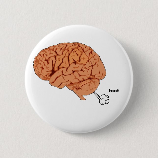 Badge Rond 5 Cm Pet de cerveau (Devant)