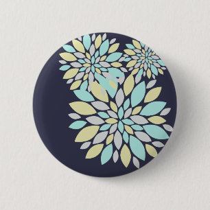 Badge Rond 5 Cm Pétales de fleurs de couleur pastel magique
