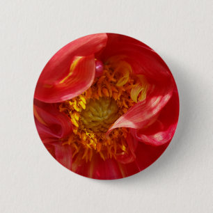 Badge Rond 5 Cm pétales rouges