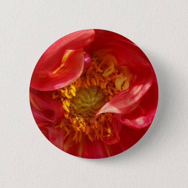 Badge Rond 5 Cm pétales rouges (Devant)