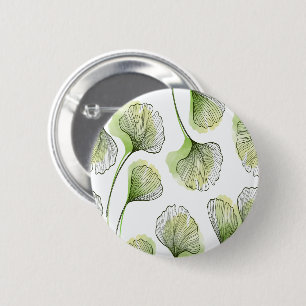 Badge Rond 5 Cm Pétales verts
