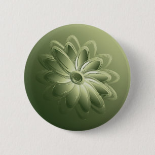 Badge Rond 5 Cm pétales verts