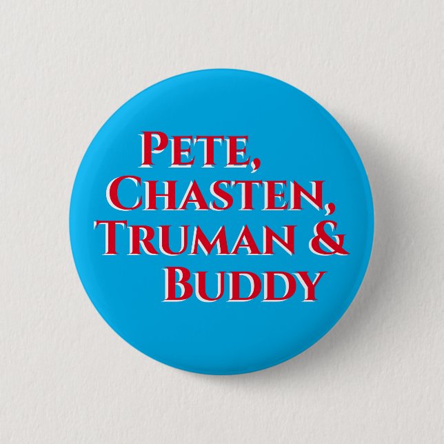 Badge Rond 5 Cm Pete, Chasten, Truman et Buddy (Devant)