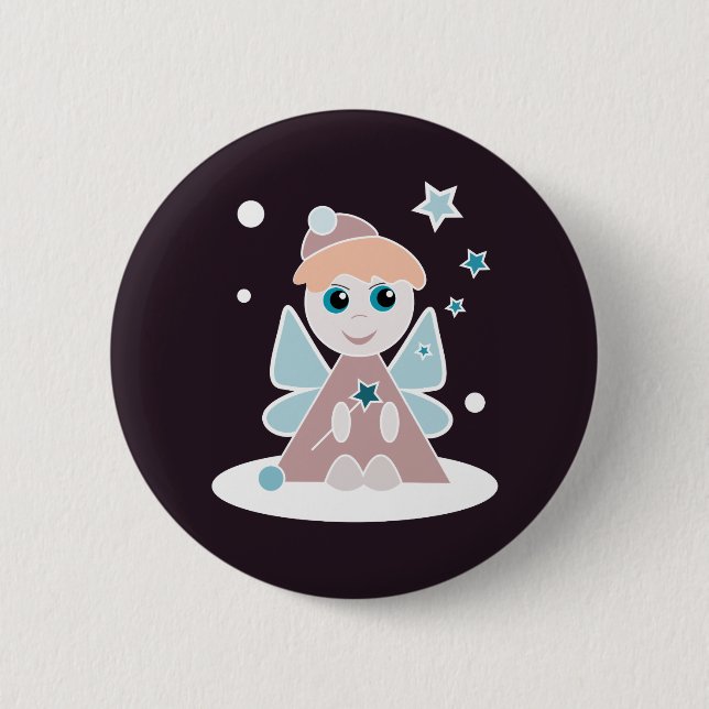 Badge Rond 5 Cm Petit Ange (Devant)