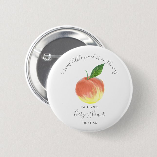 Badge Rond 5 Cm Petit Baby shower doux (Devant & derrière)