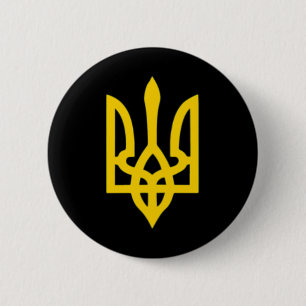 Badge Rond 5 Cm Petit blason ukrainien symbole de drapeau signe lo