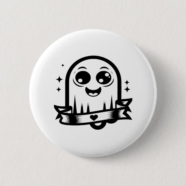 Badge Rond 5 Cm Petit Boo style créatif (Devant)