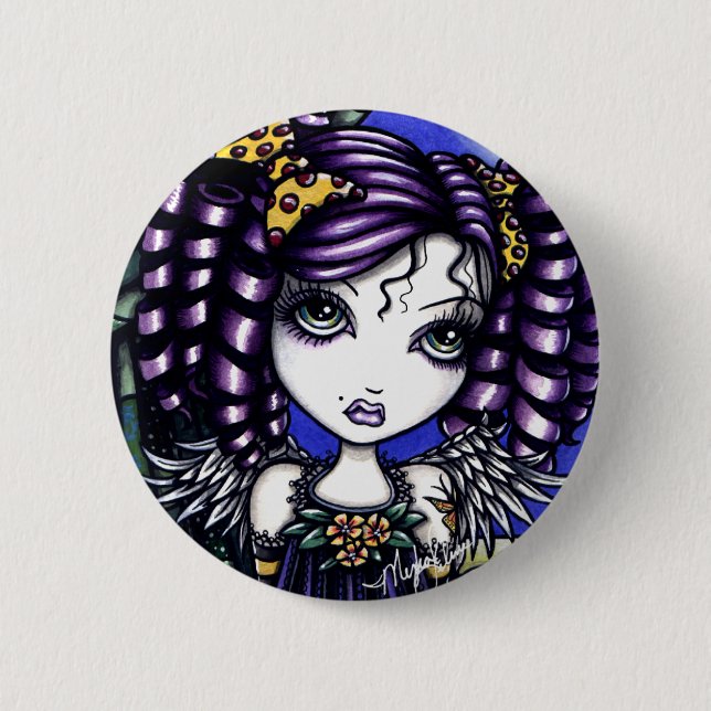 Badge Rond 5 Cm Petit bouton angélique mignon de Jenny (Devant)