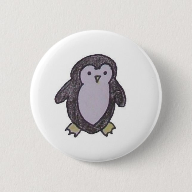 Badge Rond 5 Cm Petit bouton de pingouin (Devant)