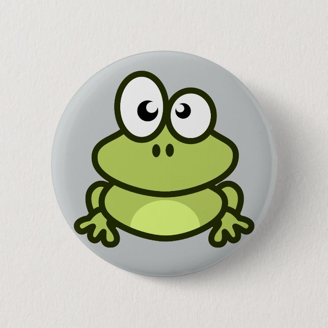 Badge Rond 5 Cm petit bouton mignon de grenouille (Devant)