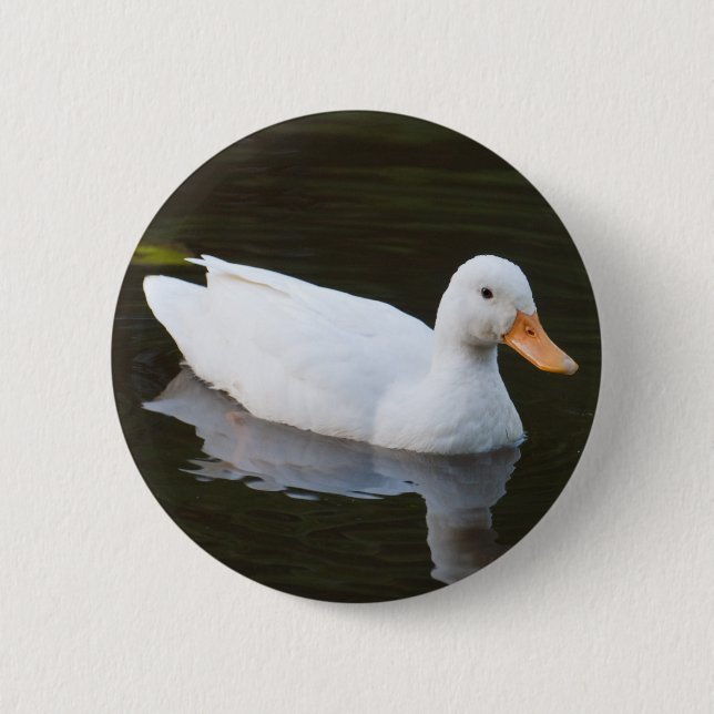 Badge Rond 5 Cm Petit canard blanc (Devant)